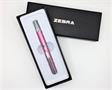 Golyóstoll, 0,24 mm, teleszkópos, metálpink tolltest, ZEBRA 