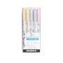 Szövegkiemelő készlet, 1,4/4 mm, kétvégű, ZEBRA "Mildliner Highlighter Gentle", 5 különböző szín