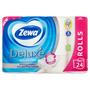 Toalettpapír, 3 rétegű, kistekercses, 24 tekercs, ZEWA "Deluxe", fehér