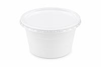 Műanyag gulyás tányér, tetőzhető, 750 ml, 50 db, fehér