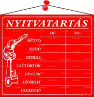 Információs tábla, 20x17,5 cm, 