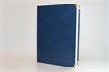 Oklevéltartó, A4, exkluzív, műbőr, 4 fém sarokkal, kék
