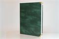 Oklevéltartó, A4, exkluzív, műbőr, 4 fém sarokkal, zöld