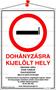 Információs tábla, 21x31 cm, többnyelvű, "Dohányzásra kijelölt hely"
