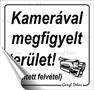 Információs matrica, 8,7x8,3 cm, "Kamerával megfigyelt terület"